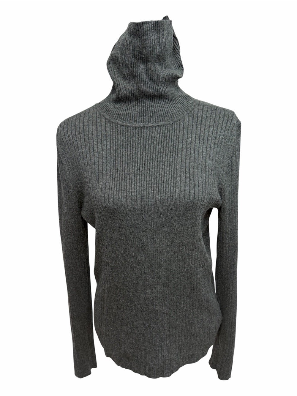 George Size XXL/20 Gray Ribbed Turtleneck Sweater